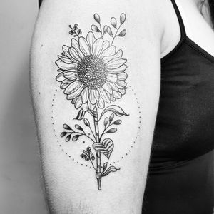 Sunflower in illustration style