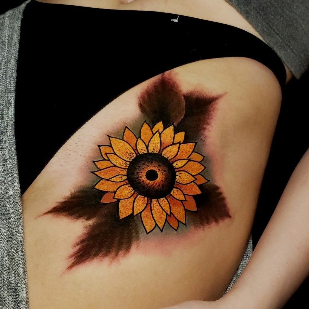 Sunflowers by matt at Remington tattoo in San Diego CA  rtattoos