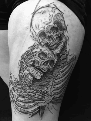 Someone needs to hold us because we are overwhelmed by how cool these skeletons by Dan (@blackwolf_tattoos) are! To book in for a consultation for your sketchy tattoo ideas give us a call 💀🦴