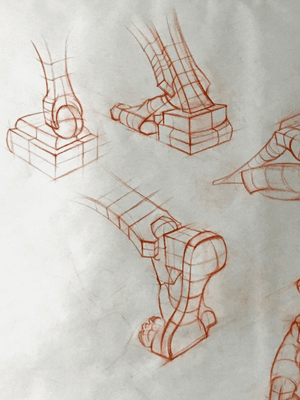 Construction method. #drawing #basicshapes #fineartist #fineart #tattooartist #study #leg #figurestudy