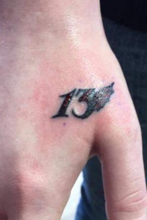 Birthday tattoo Friday the 13th Special Devil Winged 13