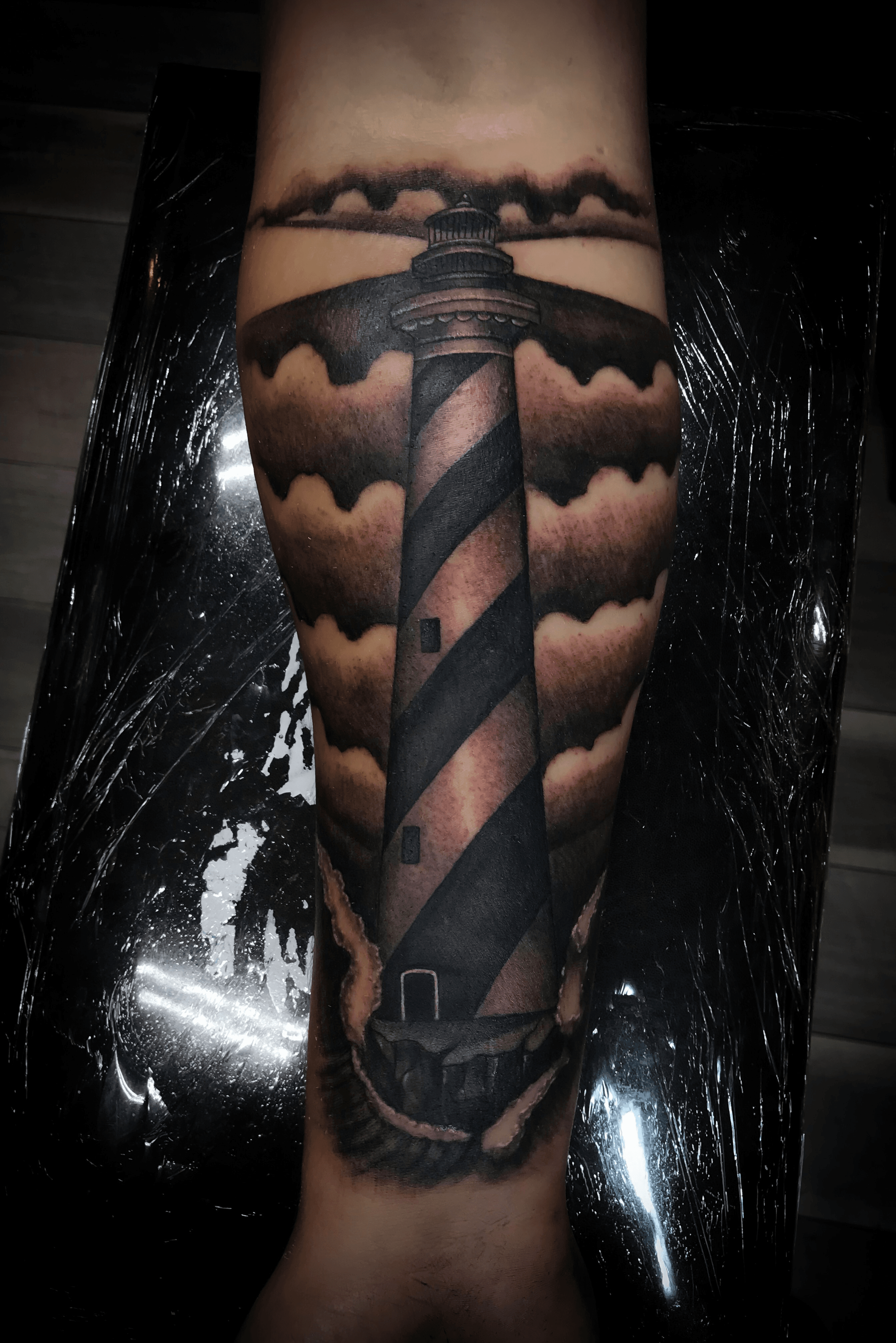 Cape Hatteras Lighthouse done by Jeff Gibbs at Adrenaline in Brick NJ   Imgur  White lotus tattoo Tattoos White tattoo