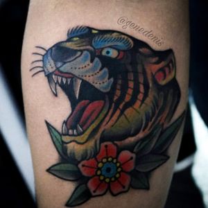 Traditional TattooTIGRE#tradicionaltattoo #traditionaltattoo #traditional #oldschool #tattooart #tattooartist #colortatto #tigretattoo 