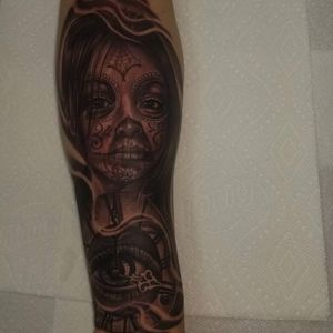 Done by our artist #Snapy_Palma#BLACKANDGREY #CATRINA #MACHINK_TATTOO_AFTERCARE 