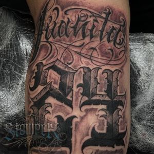 #freehand #lettering #blackandgray #Machink_tattoo_aftercare