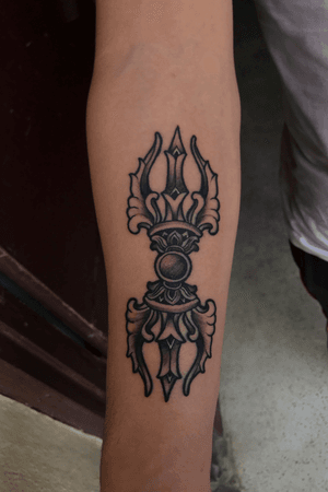 Tattoo uploaded by Rujen Shakya • #tattoos #tattooideas #barja  #bajratattoos #traditionaltattoos #traditional #nepal #love • Tattoodo
