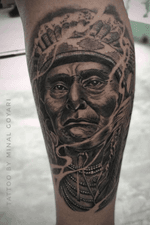 Red indian portrait (blackngray tattoo) #inked