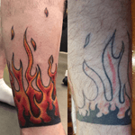 Cover up tattoo fire tattoo