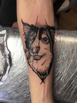 Dog tattoo /sketch style/blackwork