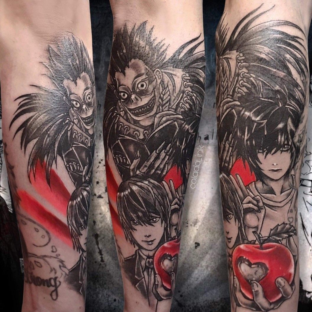 8 Me gusta 0 comentarios  AnimeTattoo animetatto en Instagram Light  Yagami  The Shinigami Ryuk  is one good tatt  Tattoos Cool tattoos  Fun to be one