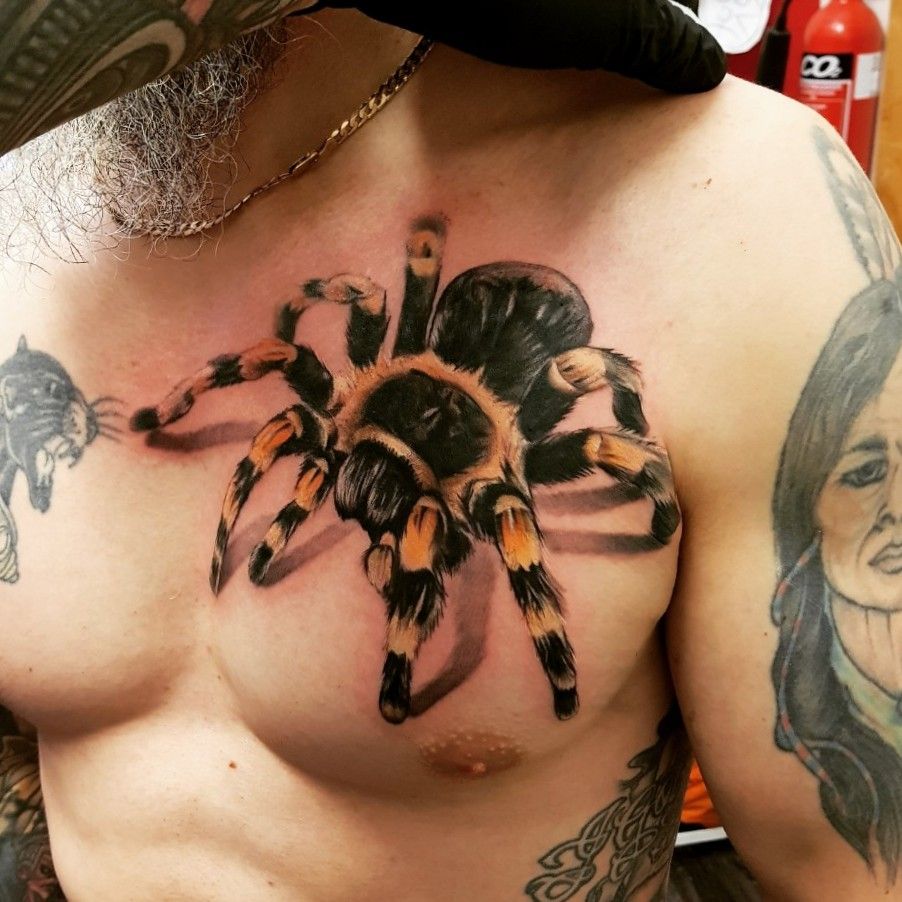 Tattoo uploaded by Morgan Davies • I enjoyed doing this hyper realistic # tarantula #tarantulatattoo #spidertattoo #realistic #realistictattoo  #portraittattoo #realism #realismtattoo • Tattoodo