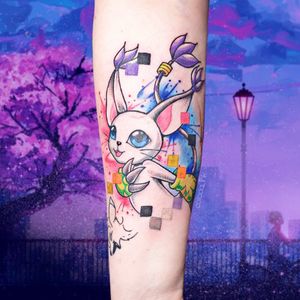 𝔾𝕒𝕥𝕠𝕞𝕠𝕟 💫#gatomon #digimon #digimontattoo #digitalmonsters #anime #animetattoo #gaming #gamer #gamingtattoo #videogame #videogames #pixel #pixeltattoo #armtattoo #watercolortattoo #watercolor 