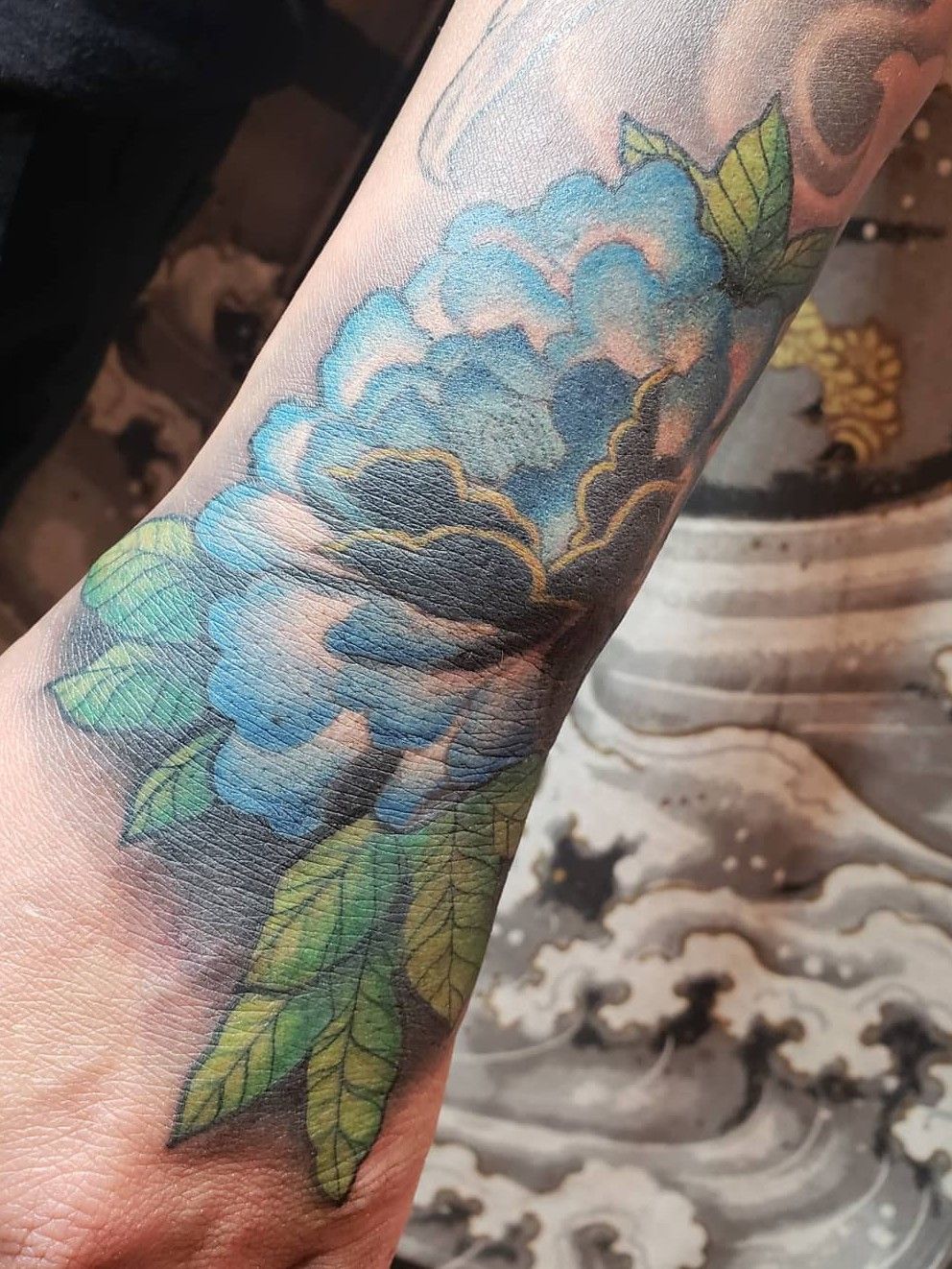 Underarm Peony Flower Tattoo by me Adam Sky Morningstar Tattoo Parlor  Belmont California  rtattoos