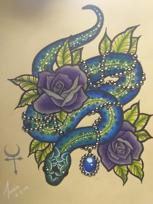 Neo traditional snake 