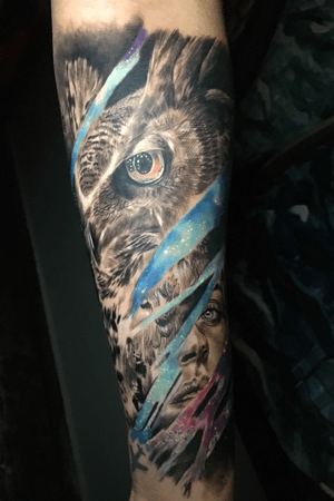 1 session owl and face woman