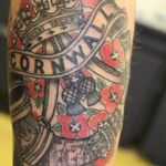 Poppy, Loyalty, Cornwall, Leg tattoo