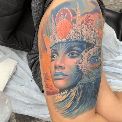 Leg sleeve in progress. Yemaya #intenzepride #tattoounity #miamitattoos #instapic #instatattoo #tattooedgirls #tattooartist # tattoogirl #realistictattoo #tattooideas #artwork #fullcolortattoo #colortattoo #miamitattoos #305tattoos #floridatattoos #nortmiamitattoos #besttattoos #coralspringstattoo #bestattooartist #floridattatoos 