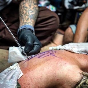Tatuaje Sak Yant por Arjanneng Thaisakyant #ArjannengThaisakyant #Arjanneng #sakyant #sakyanttattoo #thailand #bangkok #bangkoktattoo #symbol #amulet #powerful #sacred #linework #dotwork #tebori