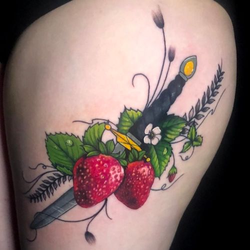 Tattoo Uploaded By Lee Belardo Death Of Strawberries Tattoodo