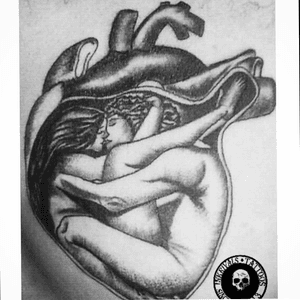 Black and grey heart 