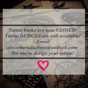 Tattoo Books are CLOSED for the next month or so, which means that unfortunately I cannot take any more bookings for tattoo appointments! HOWEVER, I am still available to do custom tattoo DESIGNS so if you would like me to design you a tattoo then please drop me an email at: eloiseharadtattoos@outlook.com #tattoos #booksclosed #tattoodesigns #flashtattoos #zombietattoo #tattooart #tattoostyle #illustration #art #artwork #international 