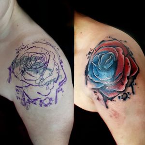 Tatuaje  rosa cover up #rosatatuaje#rosa#rosatatuaje#tatuajes#tatuajebarcelona#tattoorose#rose#rosetattoo#tatoocoverup#coverup#tattoocoverup
