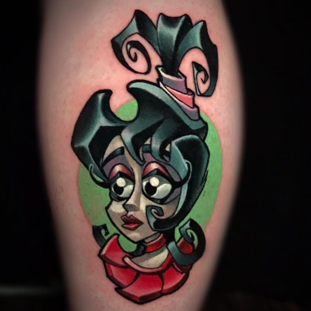 Too Fast on Twitter This Beetlejuice tattoo by angeloparente is cool as  hell All the little detail are just perfect  beetlejuicetattoo  btattooing beetlejuice blackworkerstattoo lydiadeetz timburtontattoo  sandwormtattoo spookytattoos 