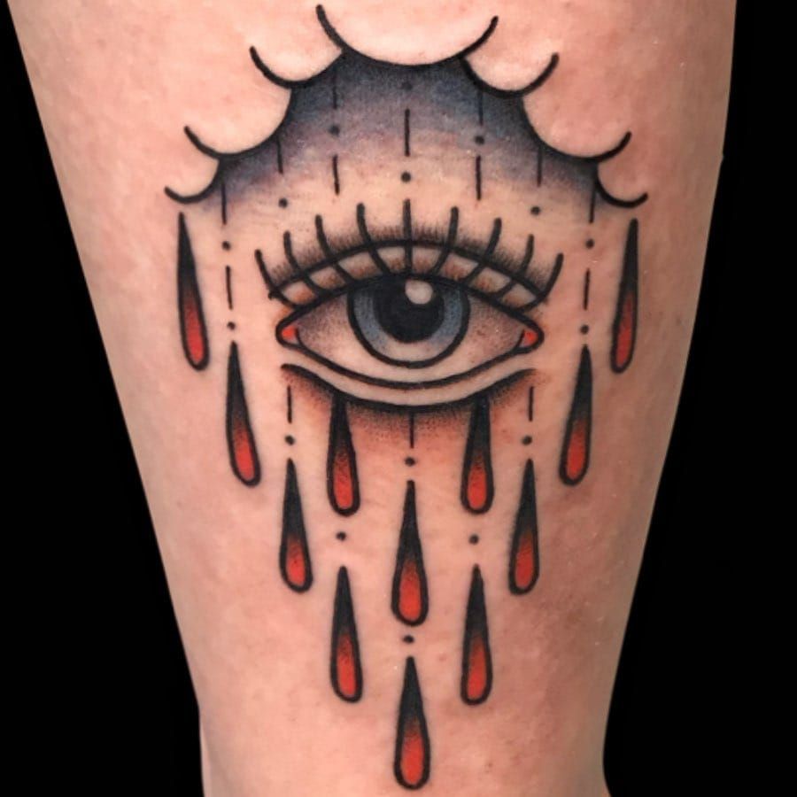     App Best Tattoo by Laia De Sole #LaiaDeSole #app #best Tattoos #cooltattoos #tattooformen #tattooforwomen #storetattoos #smalltattoos #overarm #eye #traditional #tears #cloud #color