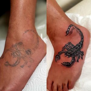 Tattoo Scorpion cover up 🦂🦂🦂🦂🦂🦂🦂 #tattoscorpion#scorpion#scorpion tattoo#tattoobarcelona#tatuaje#tatuajes#tatuajeescorpio#escorpio#escorpiotatuaje#tatuajebarcelona