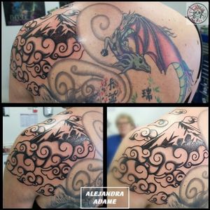 We keep going to complete this back in an asitic style... 😉💕🐉💖🐲💕🐉💖🐲💕🐉💖#tattoo #tatuaje #tatouage #fujitattoo #tatuajefuji #tatouagemontfuji #asiatictattoo #tatuajeasiatico #tatouageasiatique #fuji #tattoodo #tattoolover #tattoolovers #ferneyvoltaire #tattooferneyvoltaire 