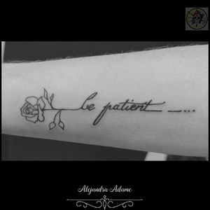 To never forget to "be patient"....😊😊😊😊😊😊😊😊😊😊😊#tattoo #tatuaje #tatouage #calligraphytattoo #tatuajecaligrafia #tatouagecalligraphie #bepatienttattoo #1sttattoo #1ertatuaje #1ertatouage #tattoodo #tattoolover #tattoolovers #ferneyvoltaire #tattooferneyvoltaire 