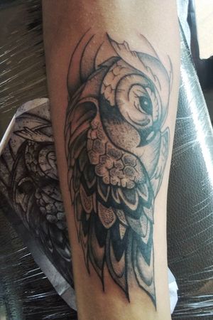 Owl dark world Owl abstract tattoo designs #tattoos #tattedup #bodyart 