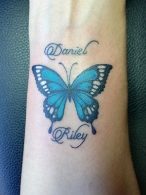 Small simple butterfly tattoo. #butterflytattoo #colourtattooart #mypassion 