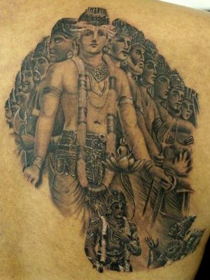 #dasavtaar #lordvishnu #tattooartist #mumbaitattoo #theartstudio #backtattoo 