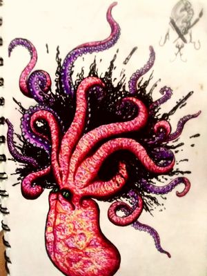"Ink splash" #octopus #owndesign #octopustattoo #tentacles #tentaculos #pulpo  #ink #tinta