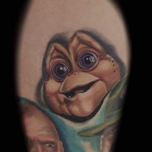 Baby Sinclair from Dinosaurs Not the mama ! #portrait #babysinclair #dinosaurtattoo #flagshiptattoogallery #ralphroyals 