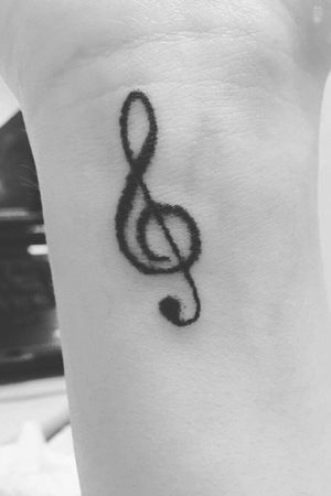 Treble clef for a music lover 