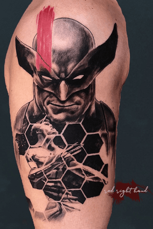 Wolverine Double Exposure tattoo.   Design | Sameer Kureshi 
