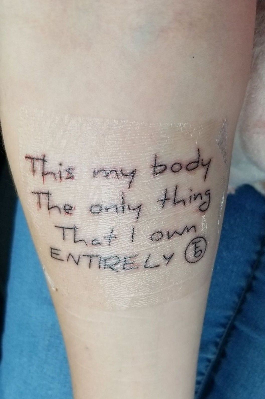 Tattoo uploaded by mj Ensley  lyrics from lonely eyes by the front bottoms   done by gracie threedaystattoos on instagram  Tattoodo