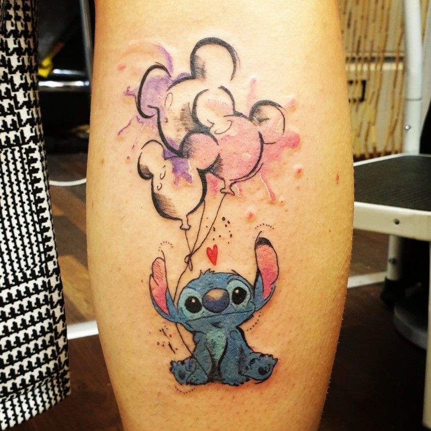 Watercolor Stitch Tattoo  Lilo and stitch tattoo Disney stitch tattoo Stitch  tattoo