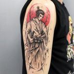 SAMURAI TATTOO #tattoo #tatuaggio #roma #sketch #sketchtattoo #disegno #drawing #samuraitattoo #japanese #fighter #dariowax #tattoer 