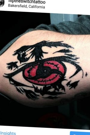 Japanese anime Naruto eye