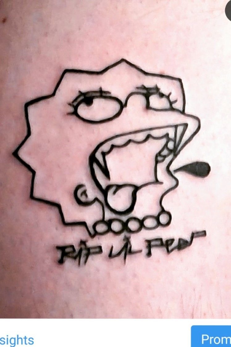 Tattoo uploaded by Switch • Lisa Simpson R.I.P Lil Peep • Tattoodo
