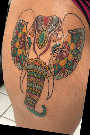 Colorful Mandala Elephant done 
