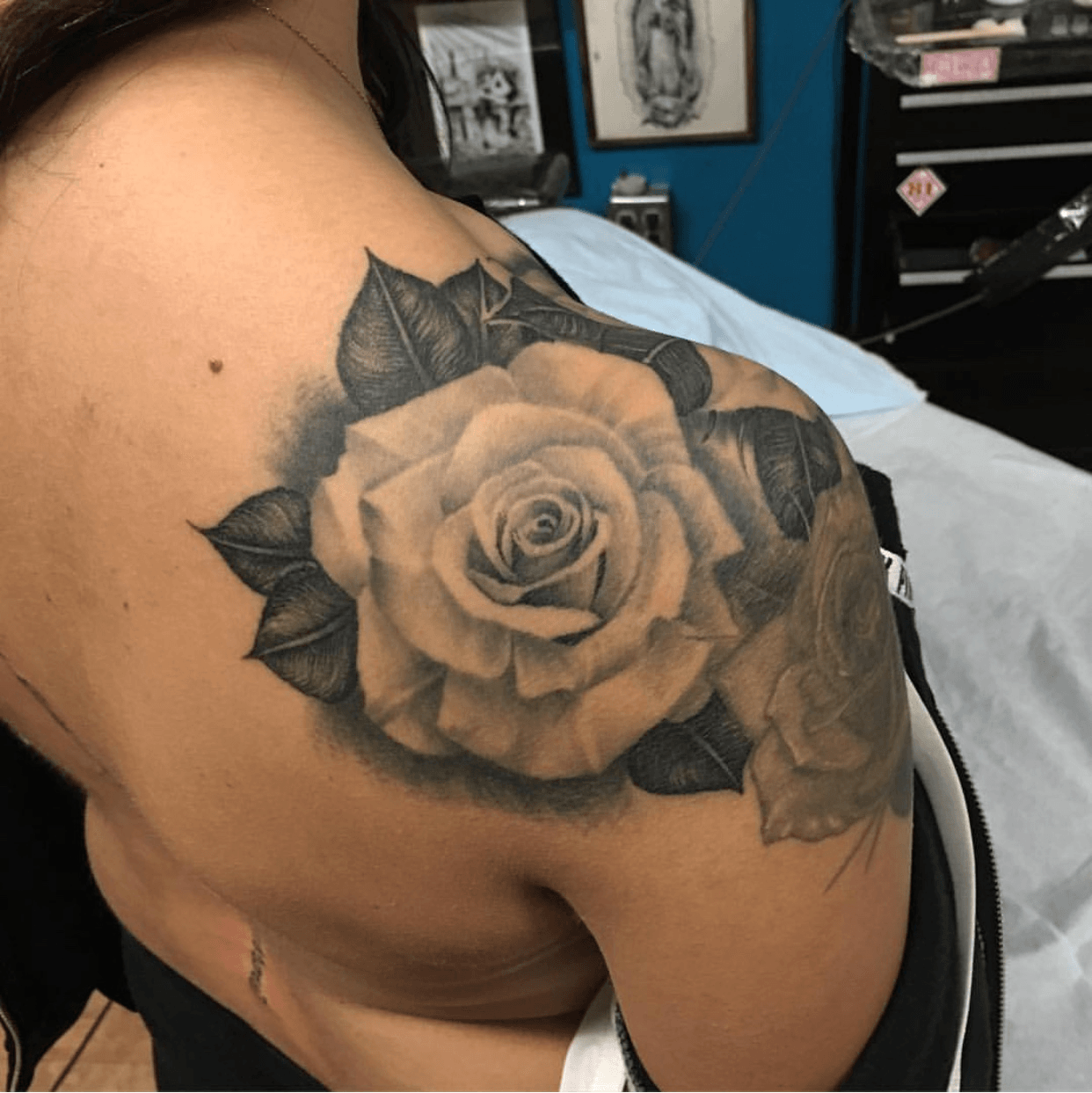 La Santa Maria Tattoo  Art  Örebro  Chicano Rose Tattoo done by  elbricenio  What kind of flower would you like to wear on your skin   Let us know 