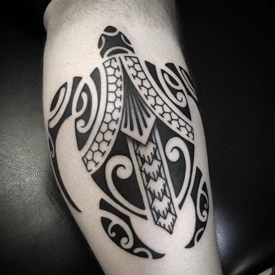 Shin Tattoo with Celtic Guard Leg Wrap Design