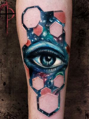 Space eye. Partly healed. #tattoo #ta2 #colortattoo #realism #realistictattoo #inkwork #inkart #inkstagram #inkartist #cheyennetattooequipment #worldfamousink #rusttermit  #space #spacetattoo #тату #космос #глаз