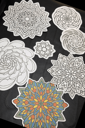 Some available mandala styled designs id like to tattoo, either  in dotwork/stippled shade or could be full colour neo traditional. Cheers