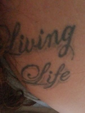 Last words posted to fb by my best friend before he died. Located on my left shoulder of my back.