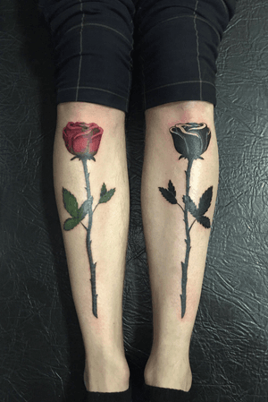 #rose #flowers #black #flowertattoo